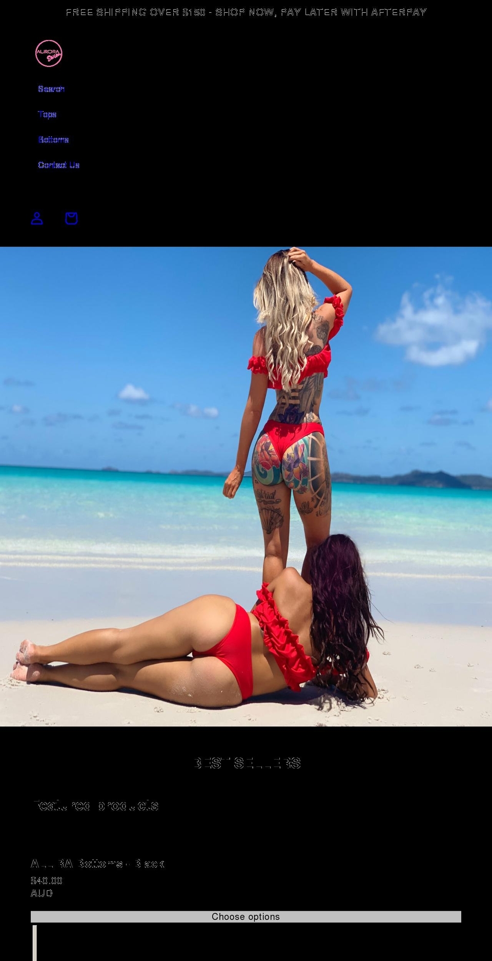 auroraswim.com.au shopify website screenshot