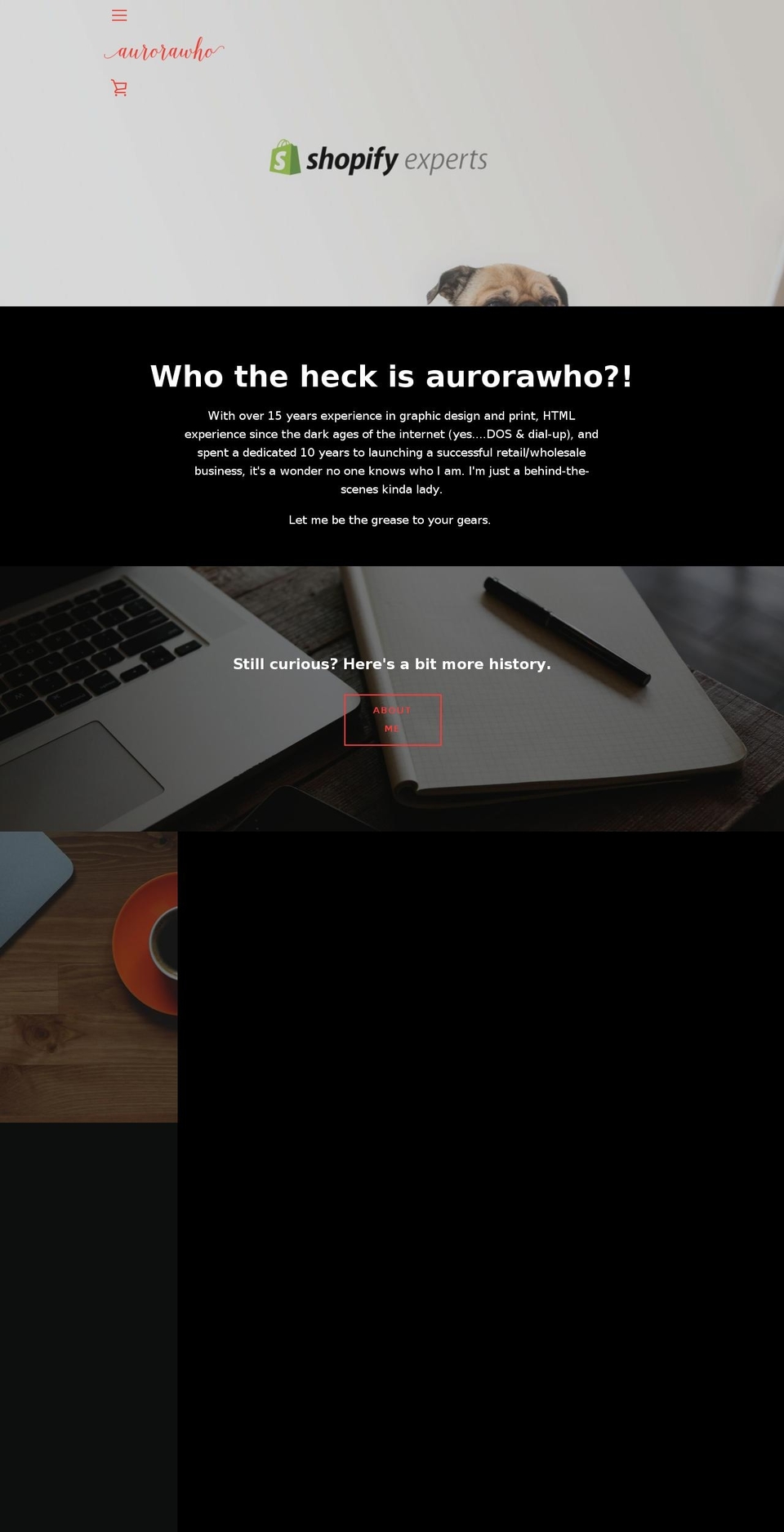 aurorawho.com — Shopify storefront screenshot