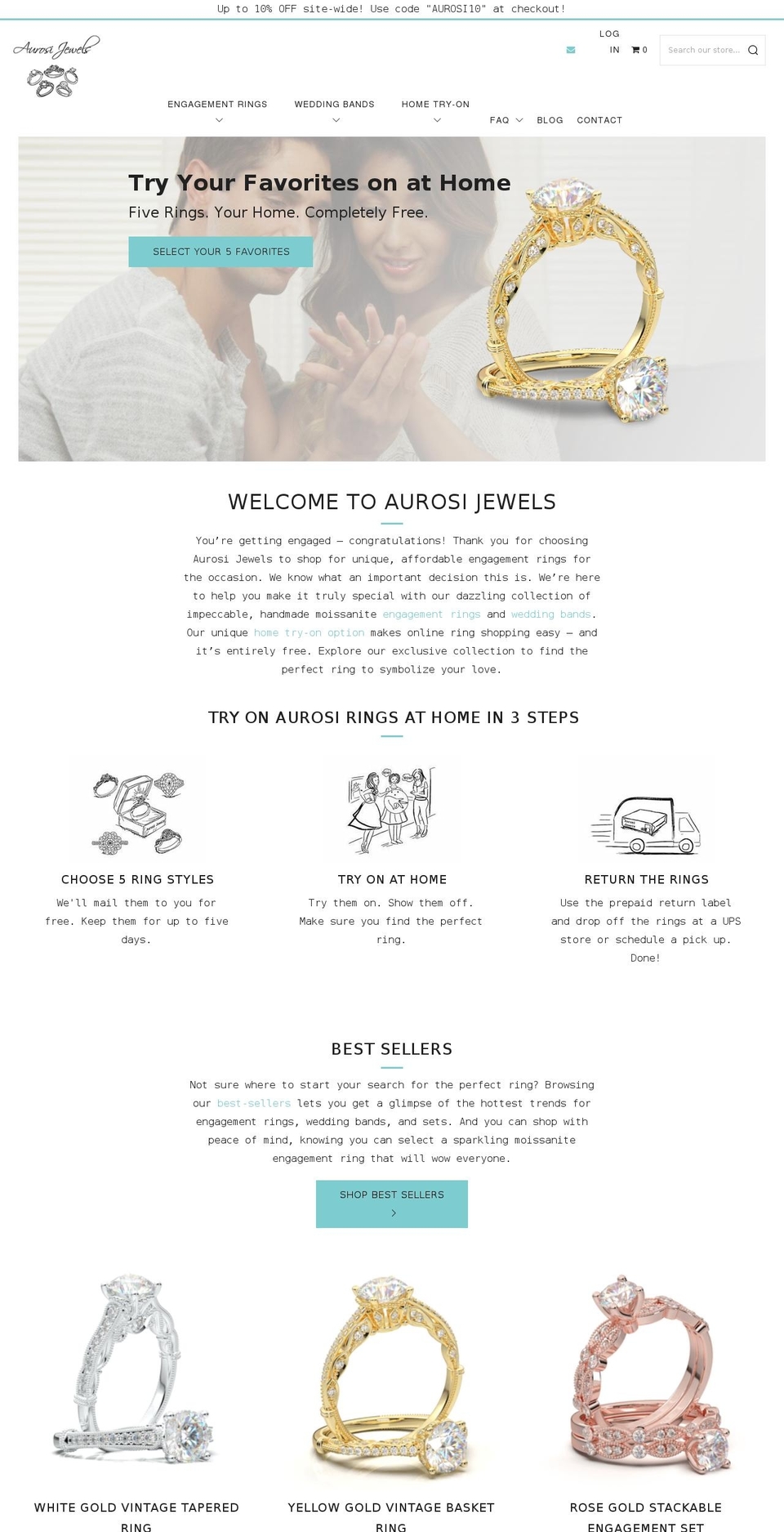 aurosijewels.com — Shopify storefront screenshot