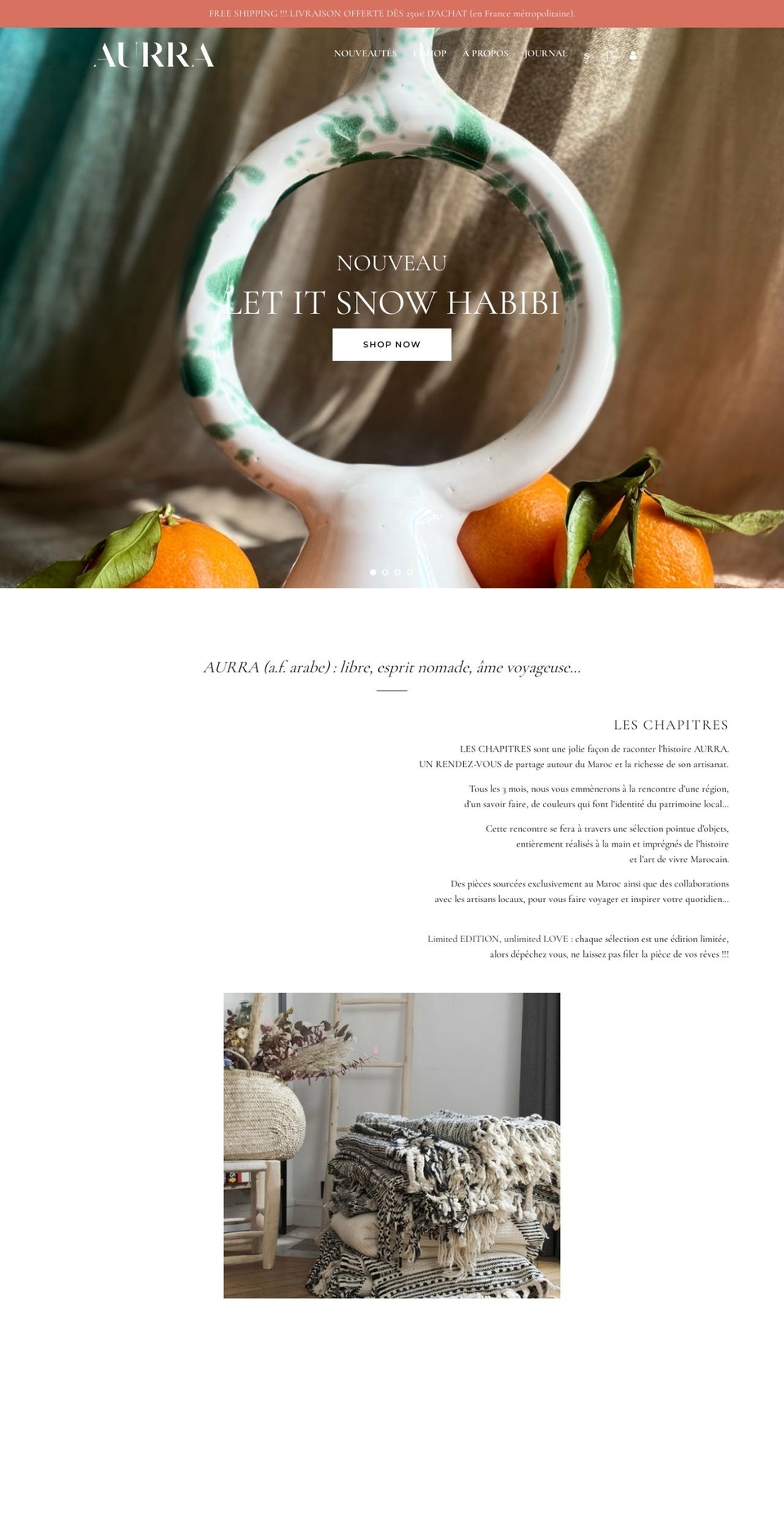aurradesign.com shopify website screenshot