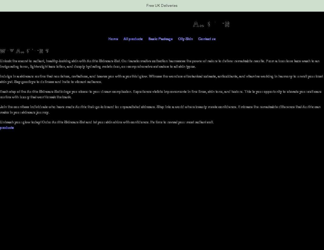 aurths.co.uk shopify website screenshot