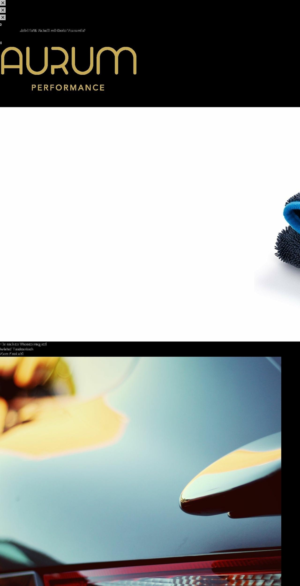 aurum-performance.com shopify website screenshot