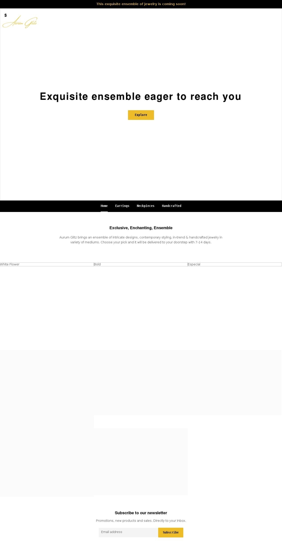 aurumglitz.com shopify website screenshot