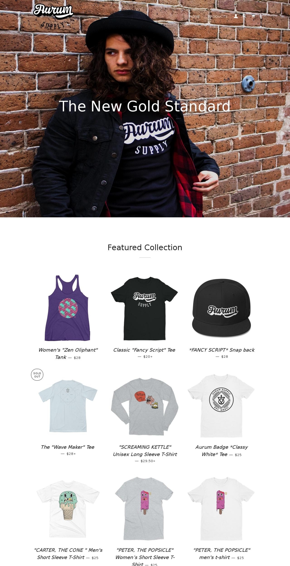 aurumsupply.com shopify website screenshot