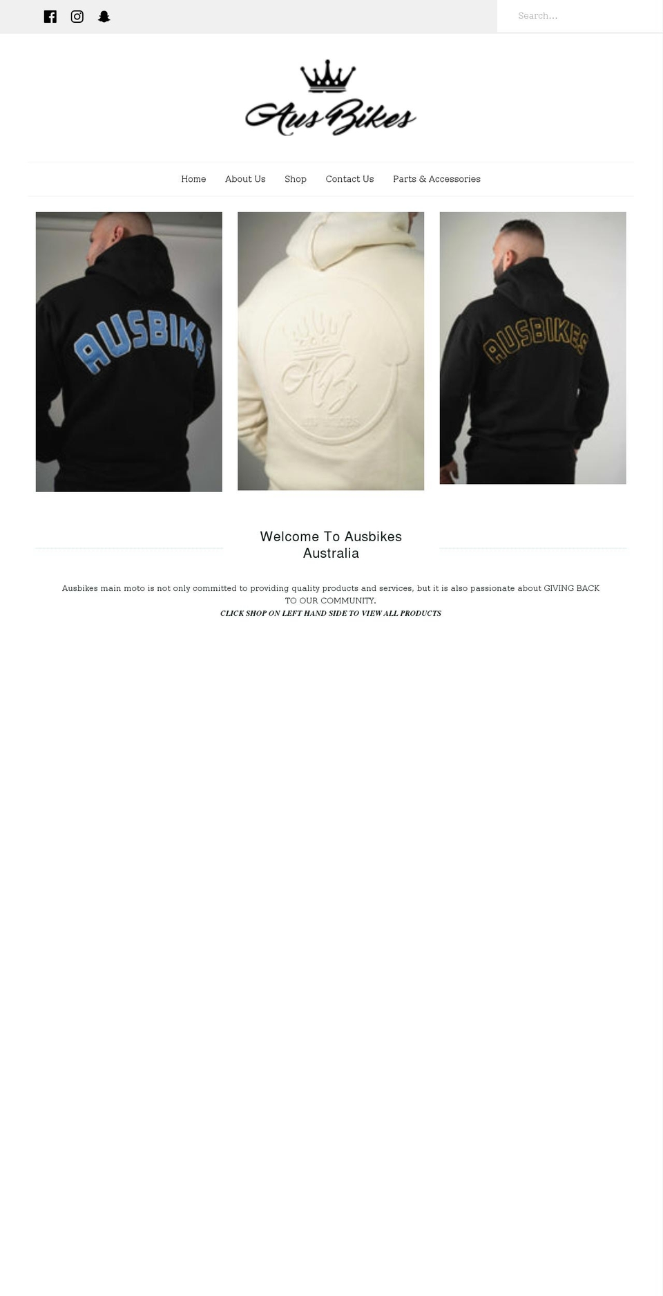 ausbikes.com.au shopify website screenshot