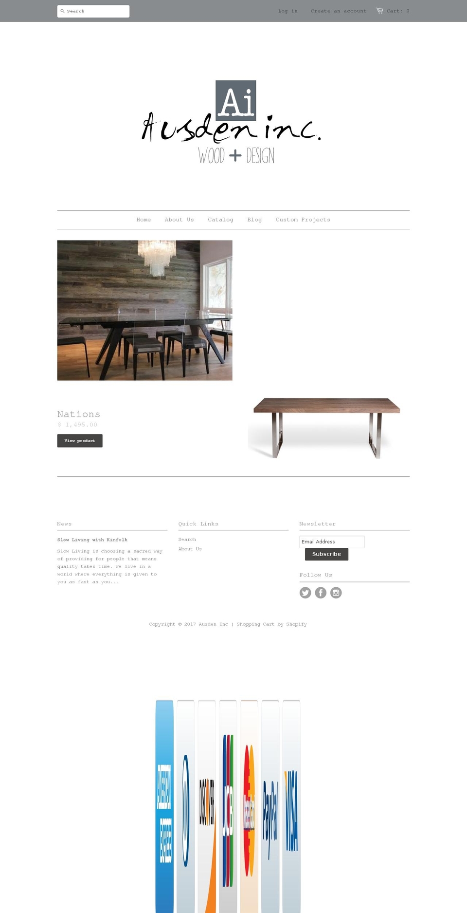 ausdeninc.com shopify website screenshot