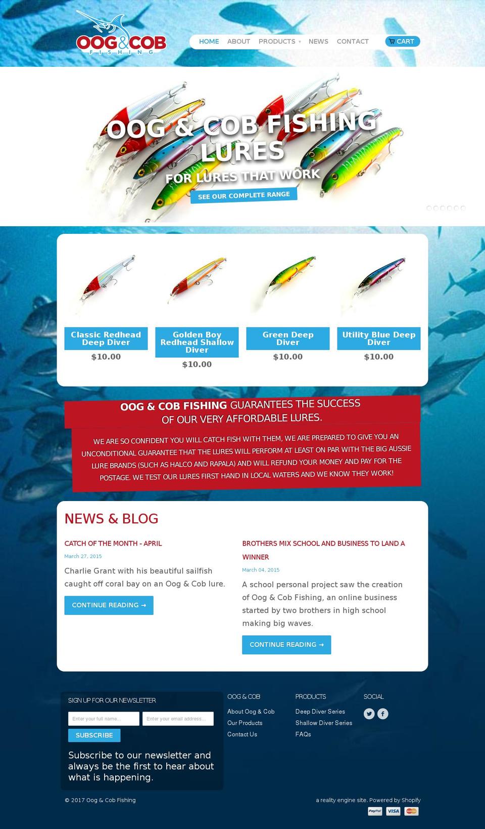 ausfishinglures.com.au shopify website screenshot