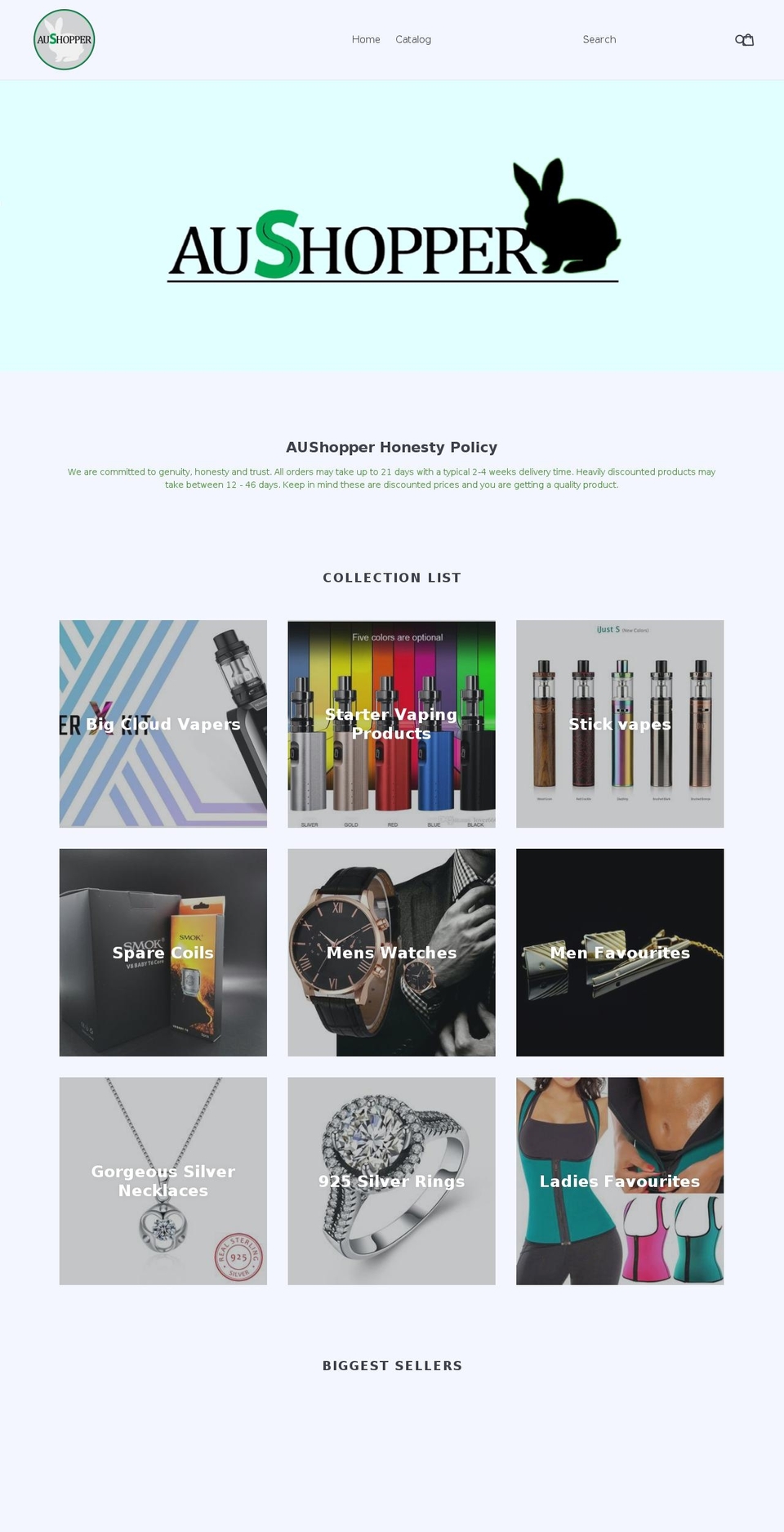 aushopper.com — Shopify storefront screenshot
