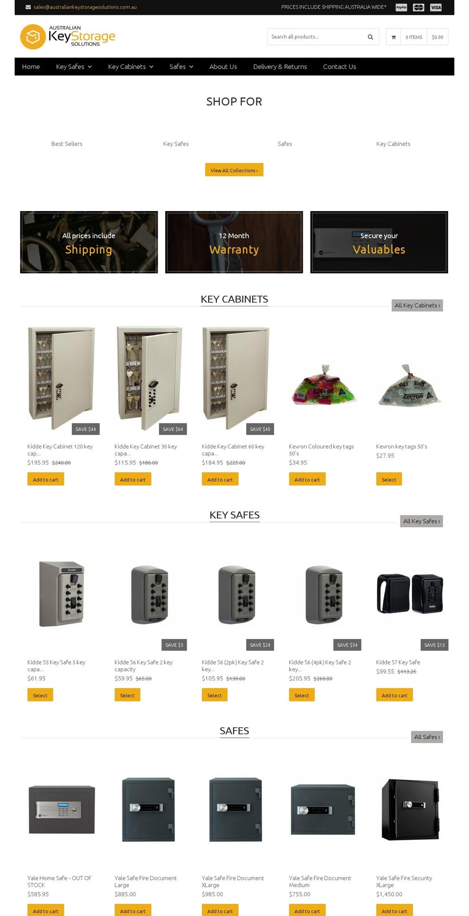 auskeystoragesolutions.com.au shopify website screenshot