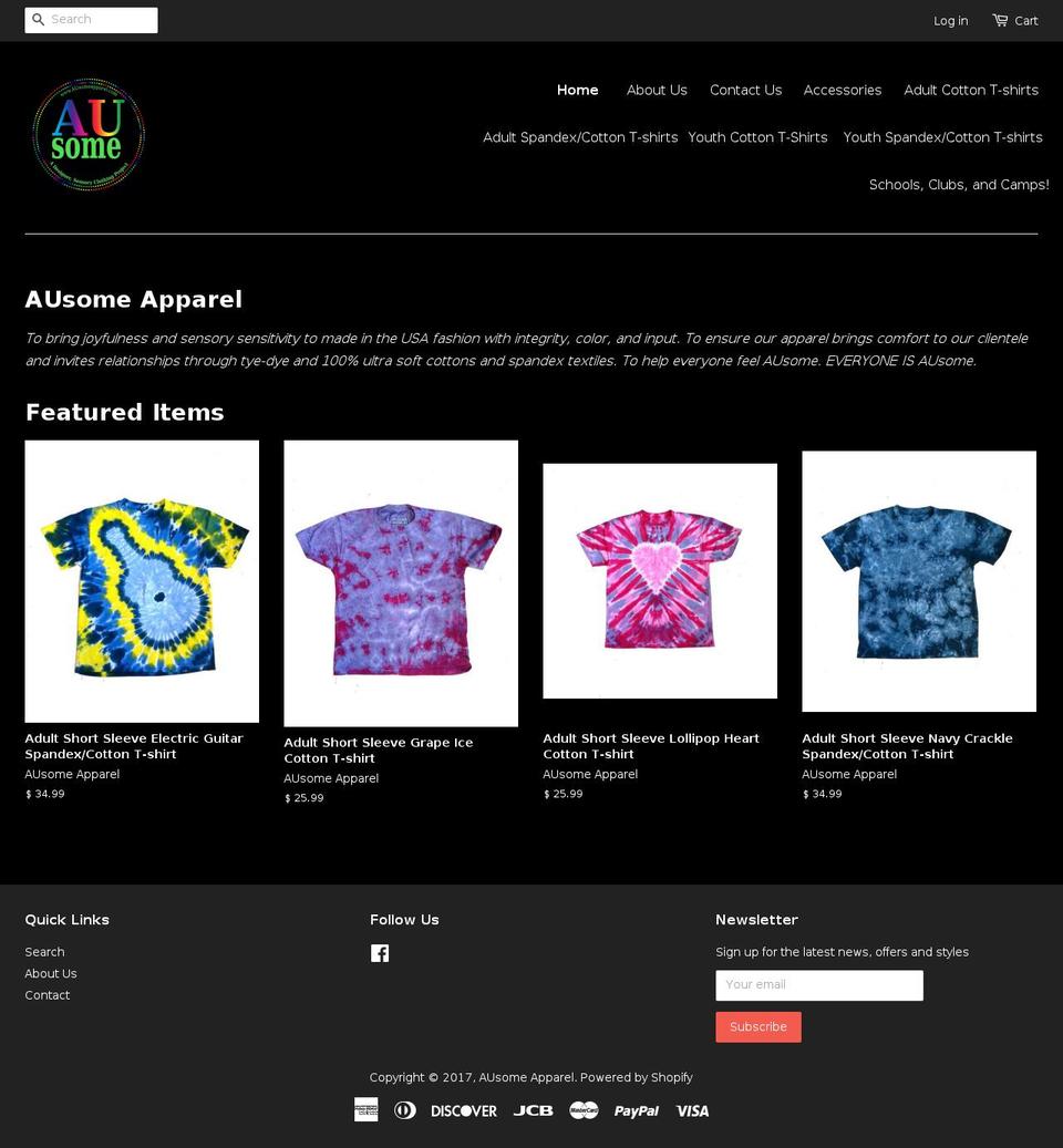 ausomeapparel.com shopify website screenshot