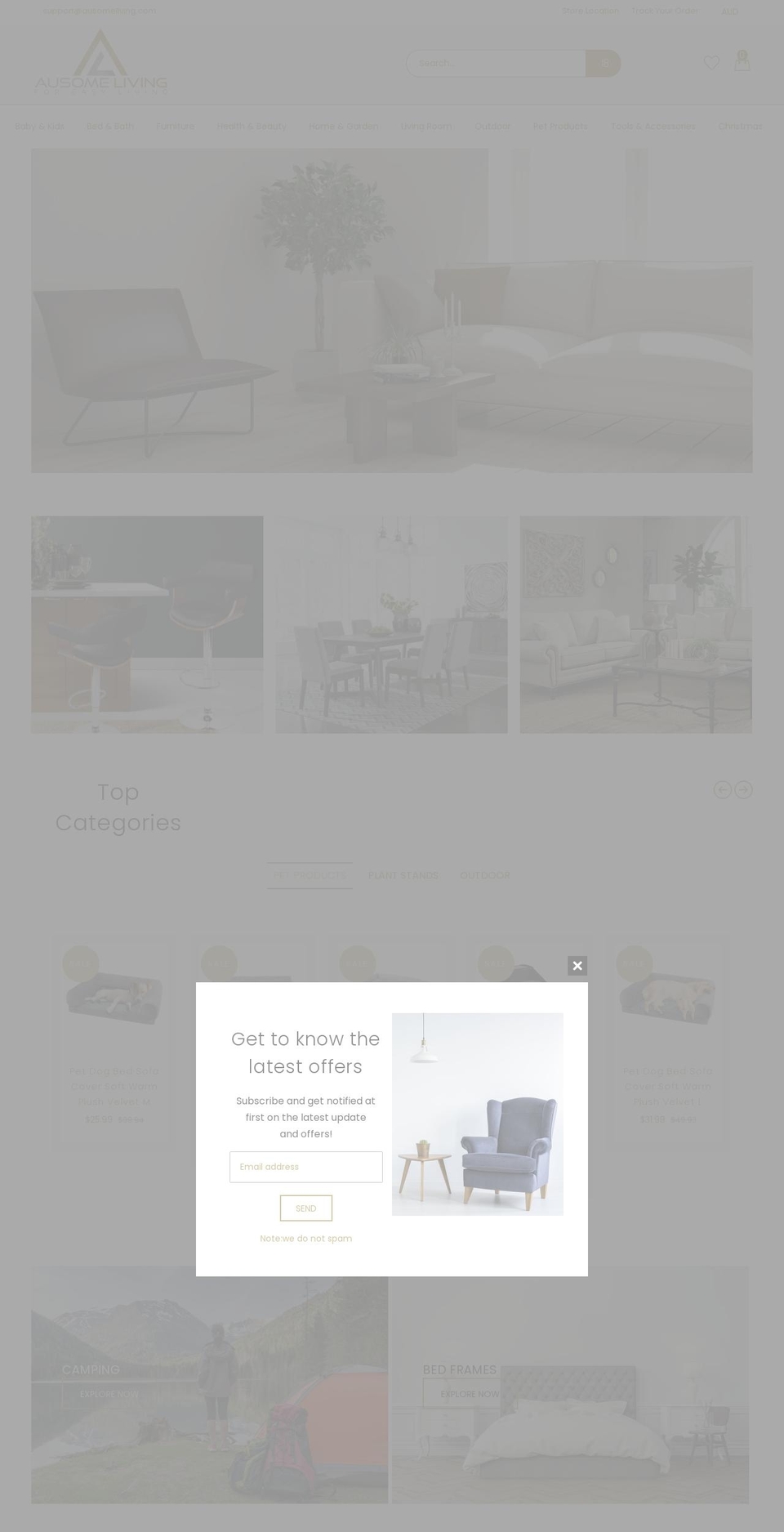 ausomeliving.com.au shopify website screenshot