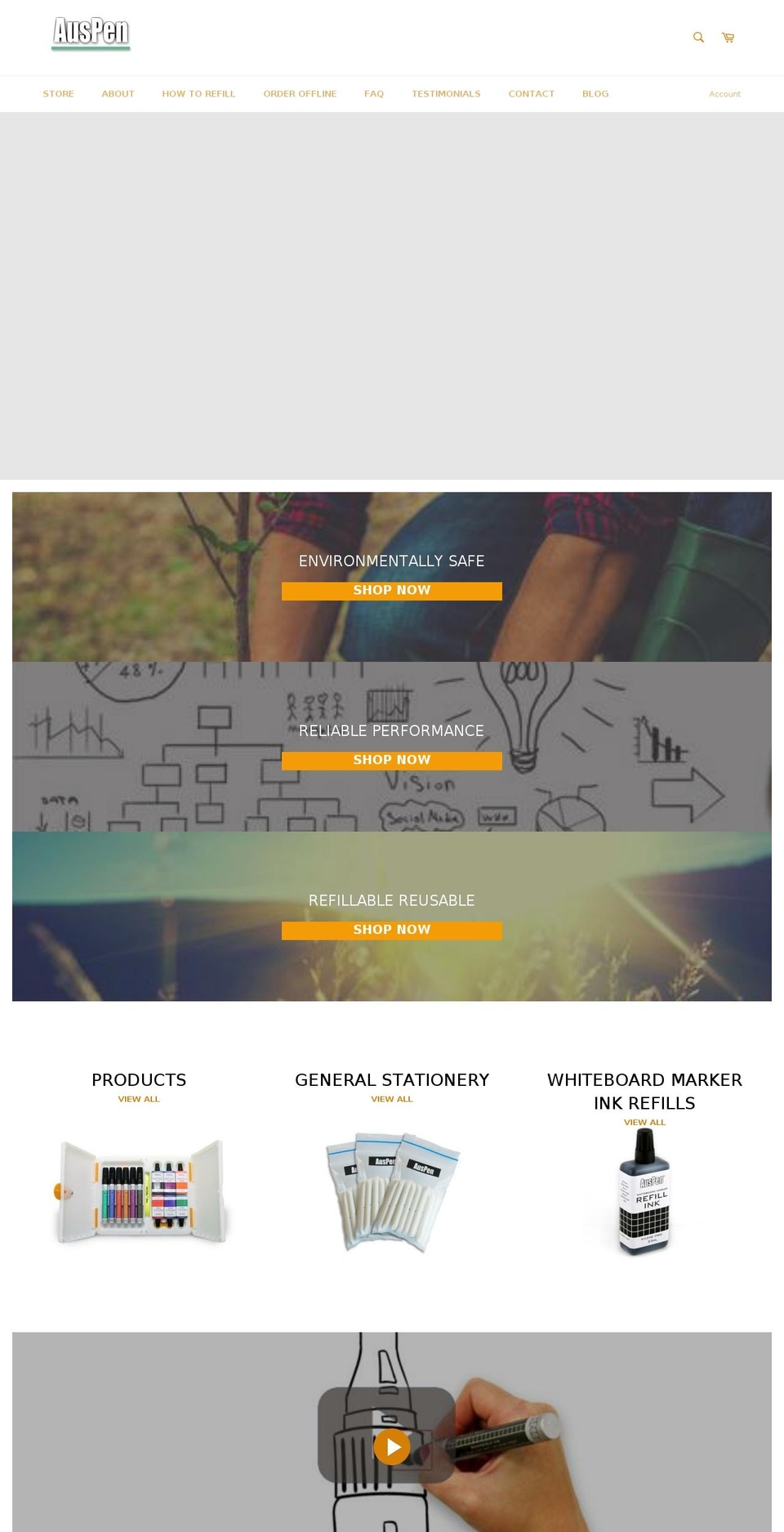 auspenmarkers.com shopify website screenshot