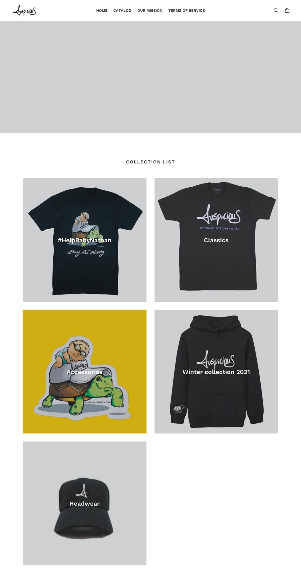 auspiciousfamily.com shopify website screenshot