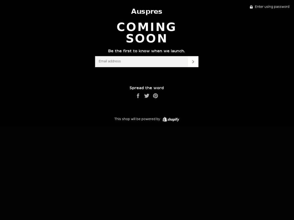 auspres.com — Shopify storefront screenshot