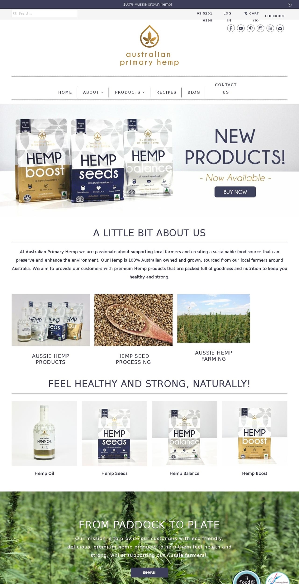 ausprimaryhemp.com — Shopify storefront screenshot
