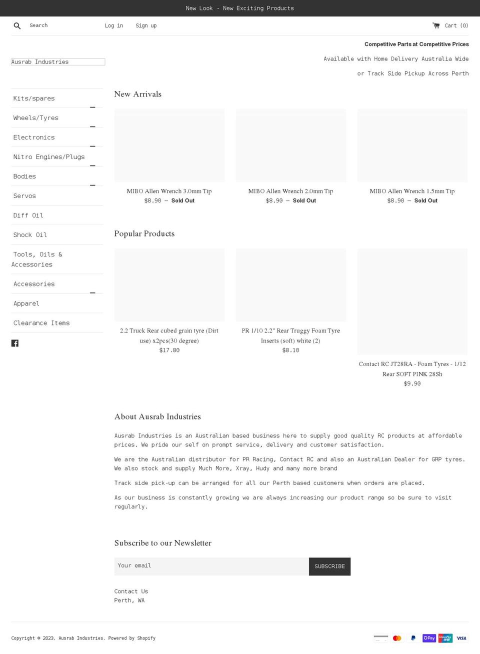 ausrabindustries.com.au shopify website screenshot