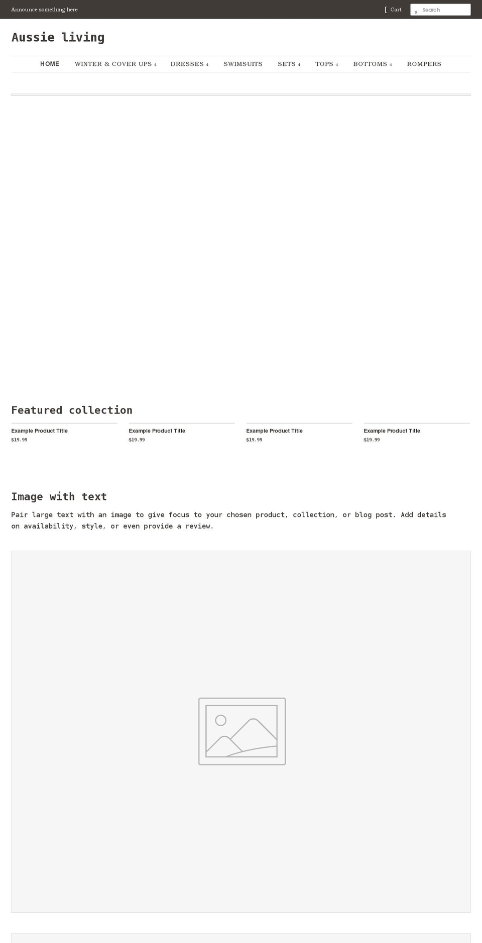 aussie-living.myshopify.com shopify website screenshot