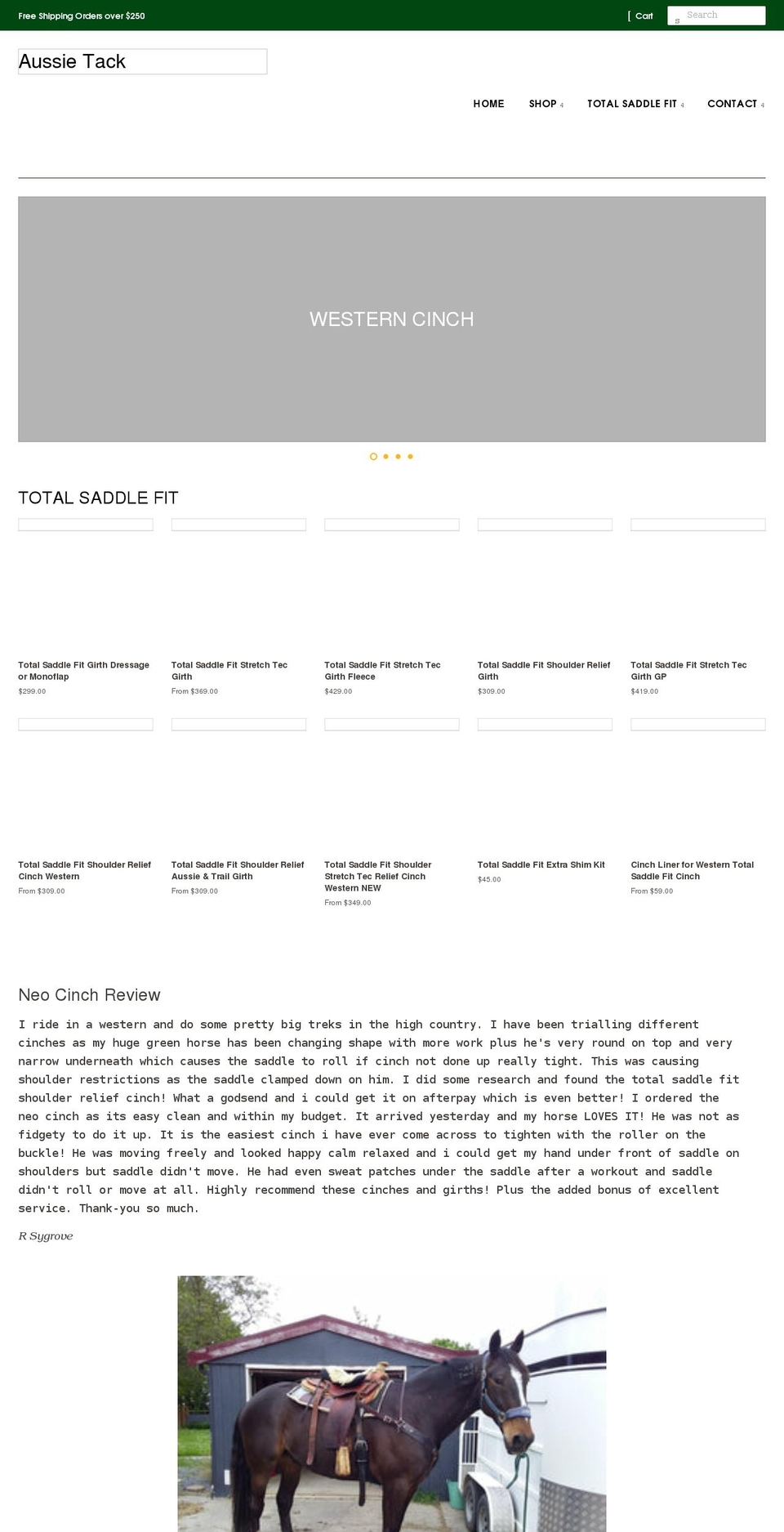 aussie-tack.com shopify website screenshot