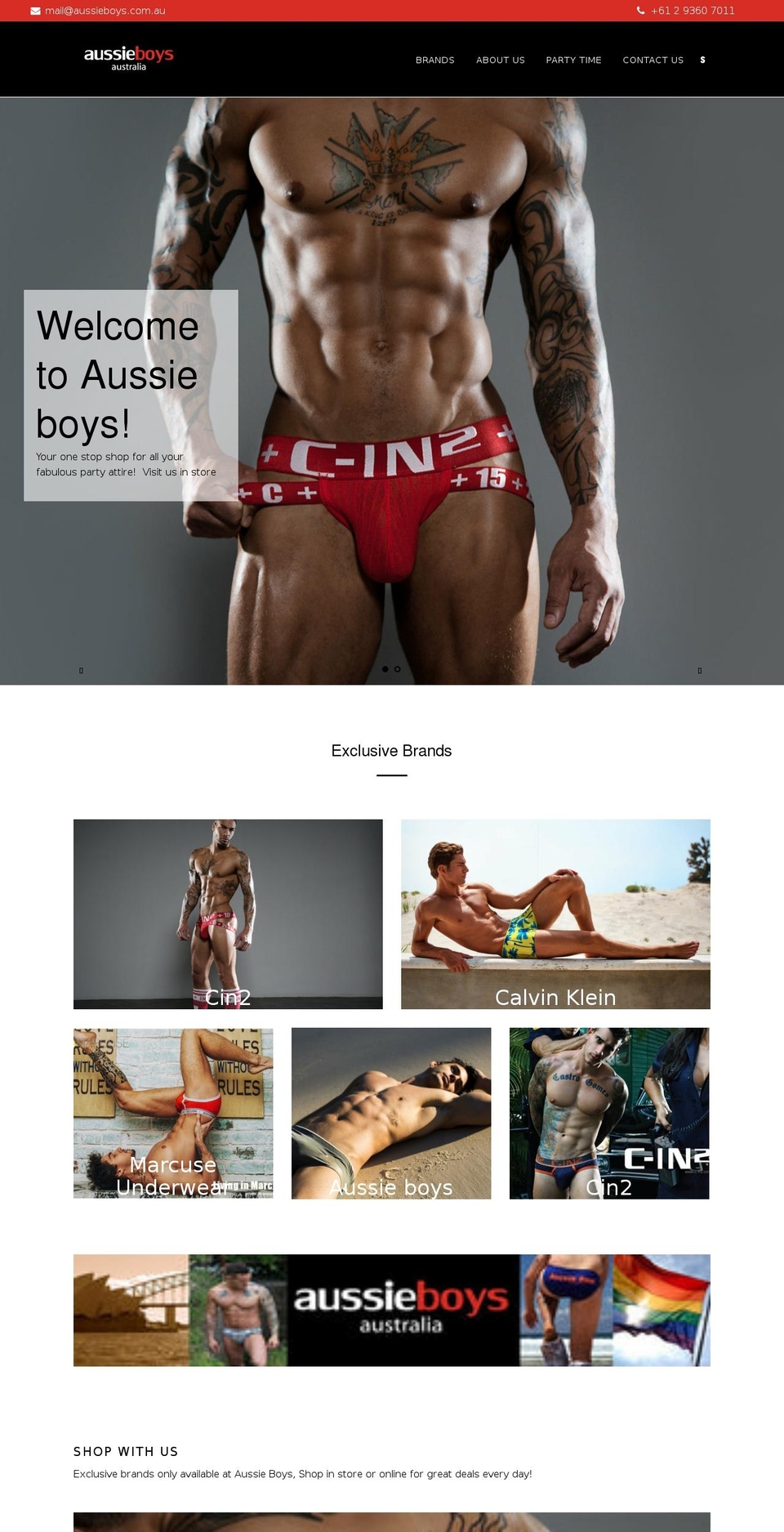 aussieboys.com.au shopify website screenshot