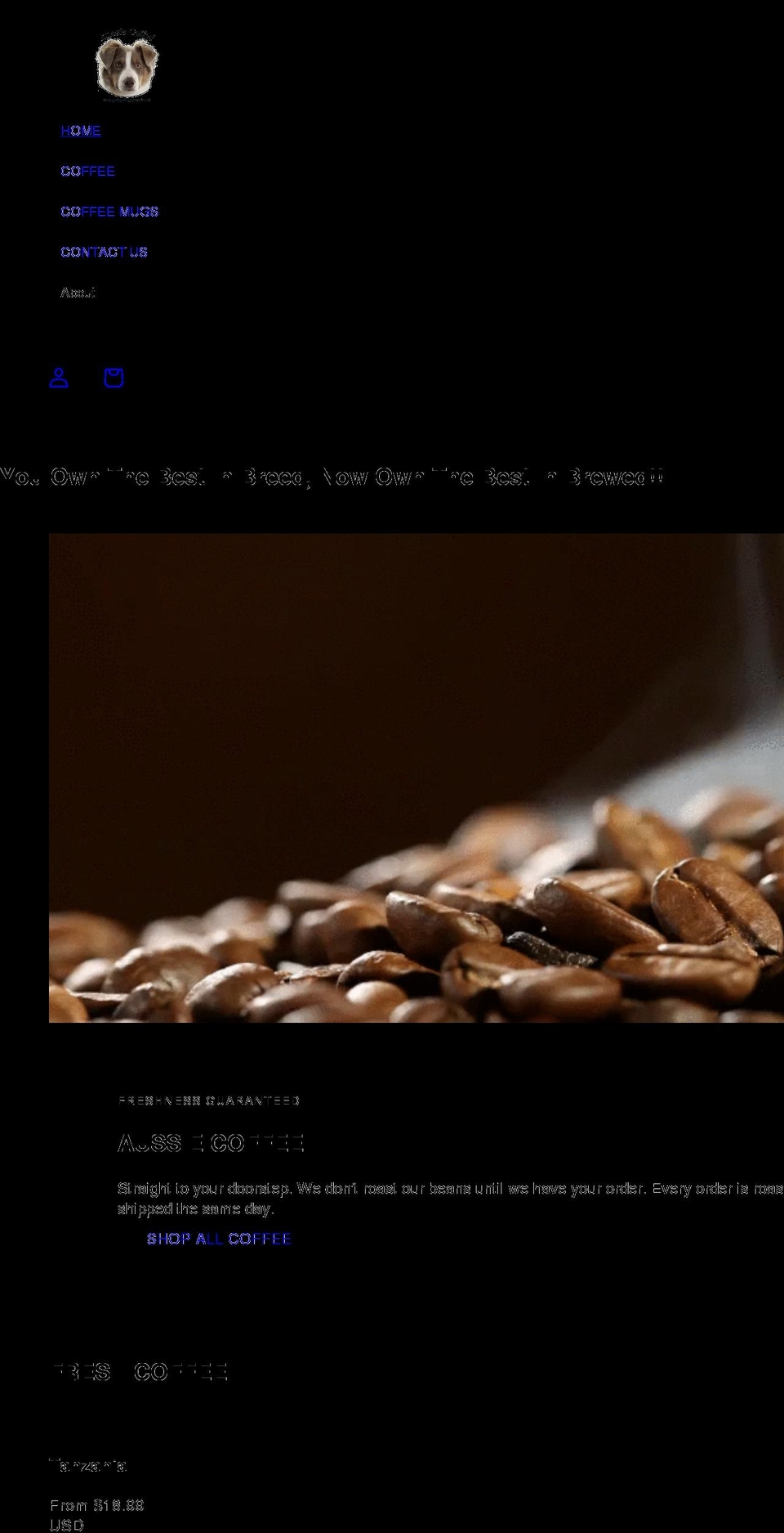 DropShipForSale Shopify theme site example aussiecoffees.com