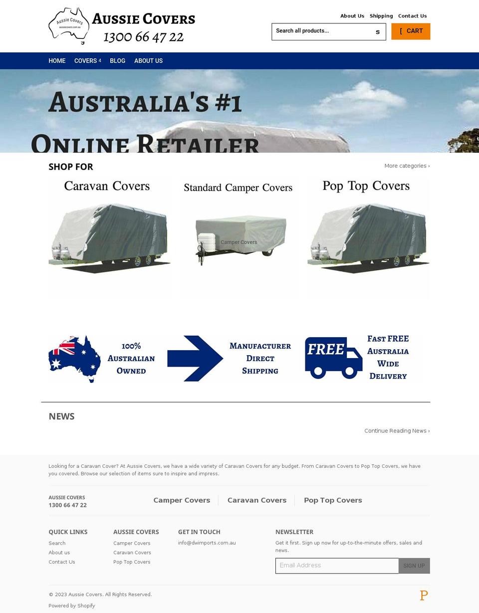 dsl Shopify theme site example aussiecovers.com.au