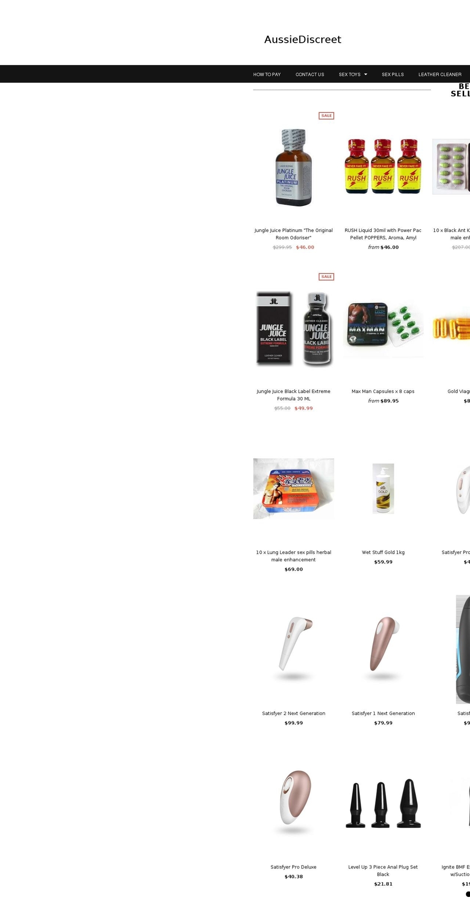 aussiediscreet.com.au shopify website screenshot