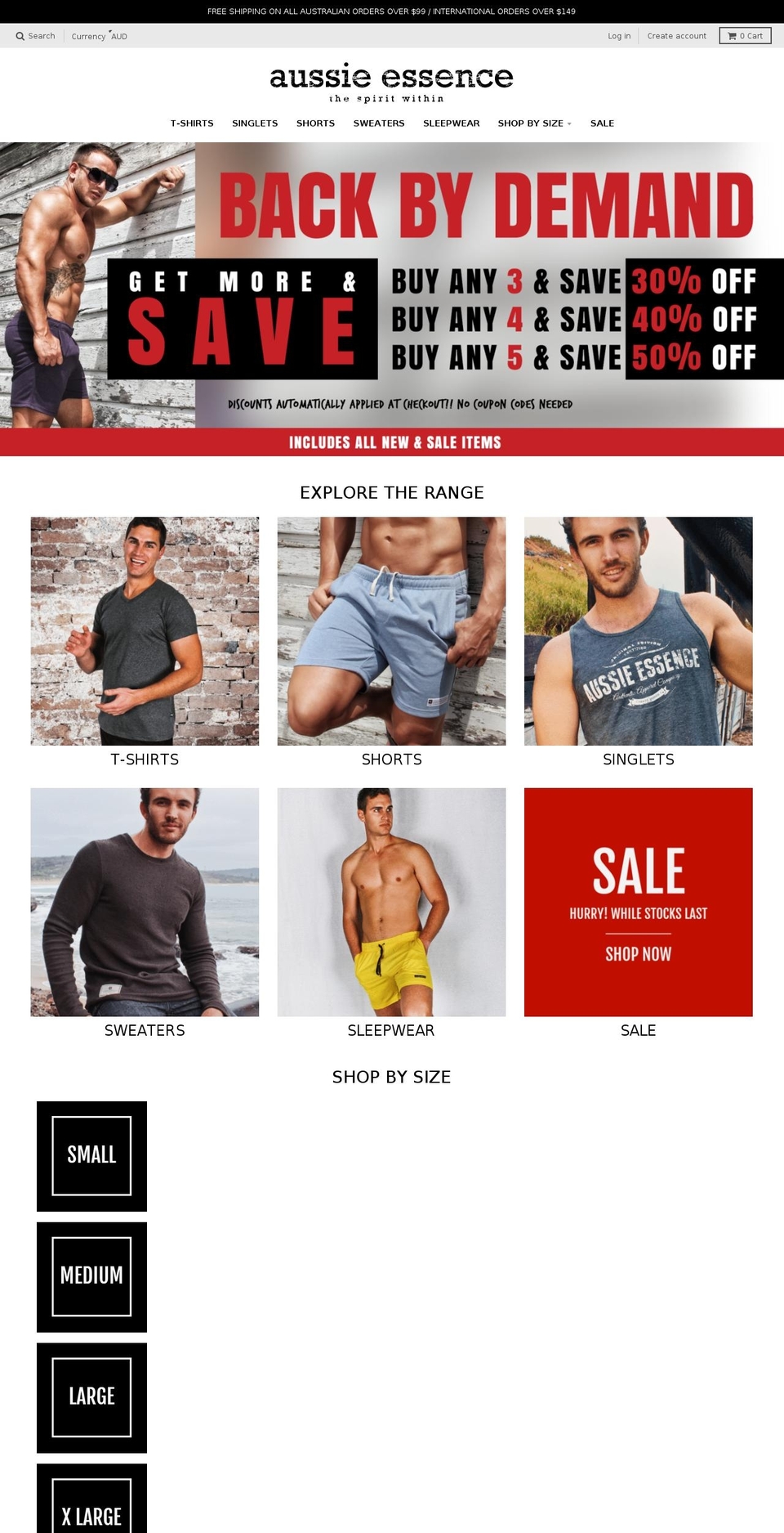 aussieessence.com — Shopify storefront screenshot