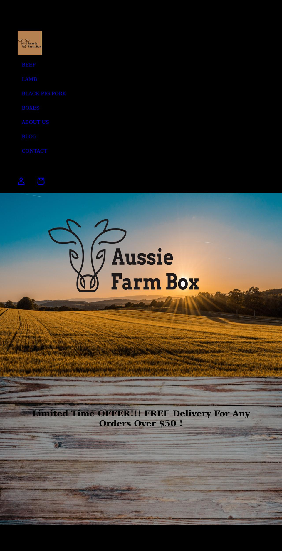 aussiefarmbox.com.au shopify website screenshot