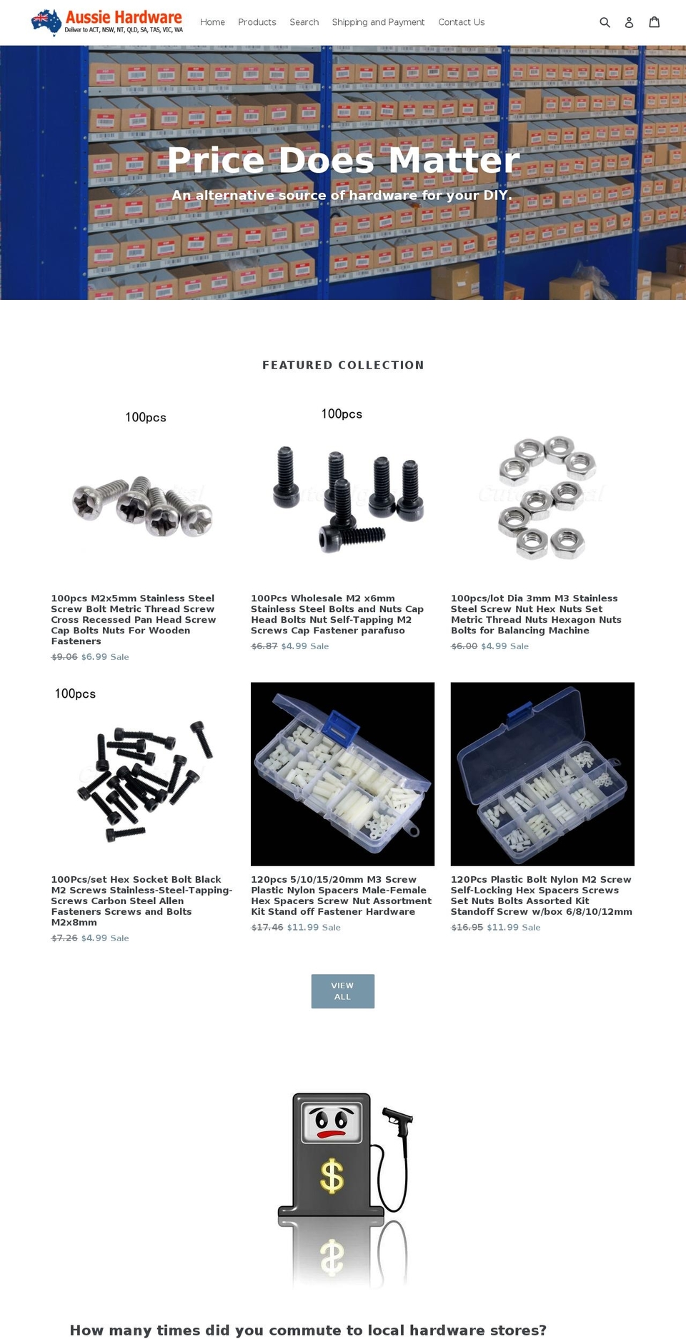 aussiehardware.com shopify website screenshot