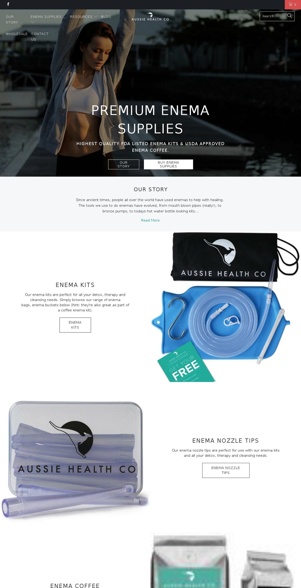 aussiehealthco.com shopify website screenshot