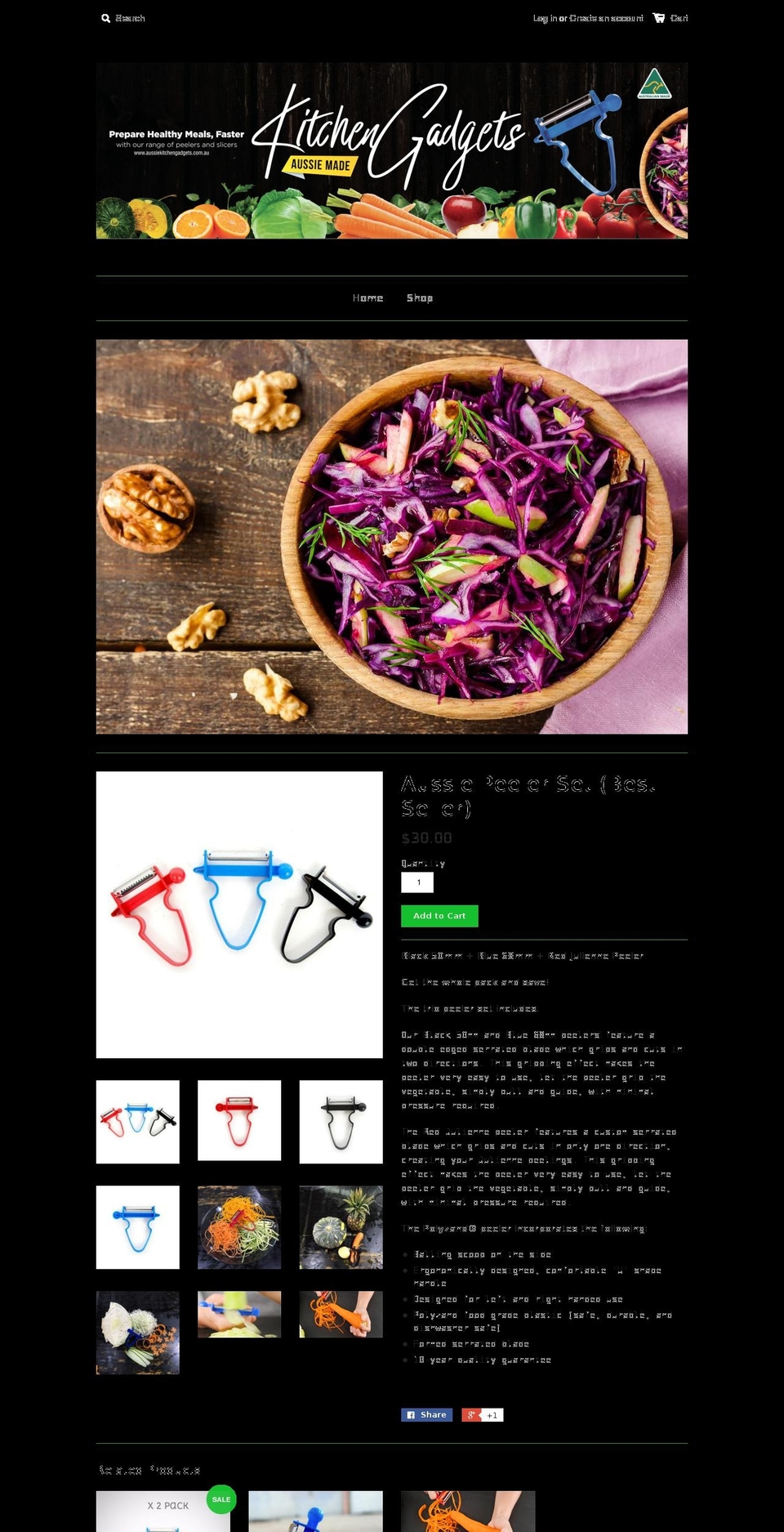 aussiekitchengadgets.com.au shopify website screenshot