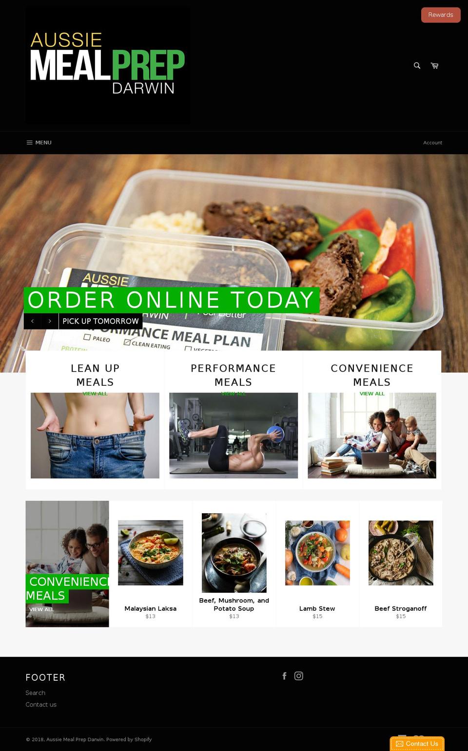 aussiemealprep.com.au shopify website screenshot