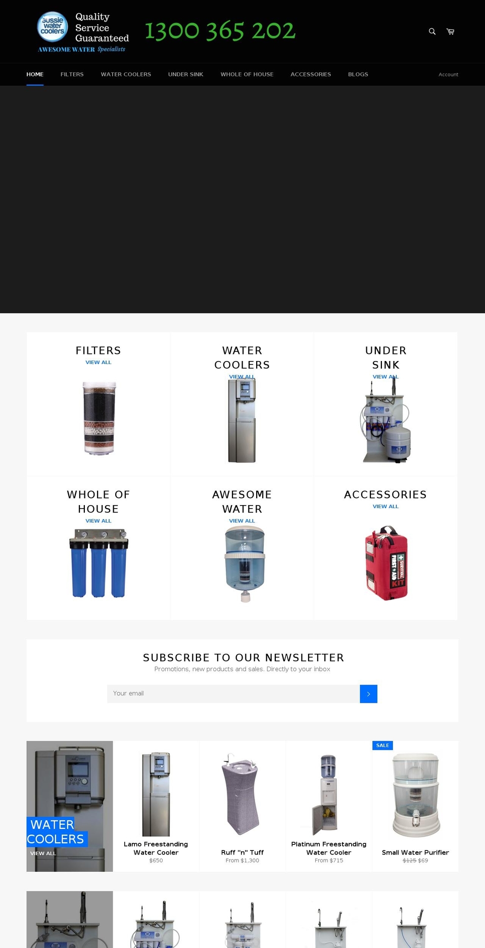 Current Theme Shopify theme site example aussiewatercoolers.com