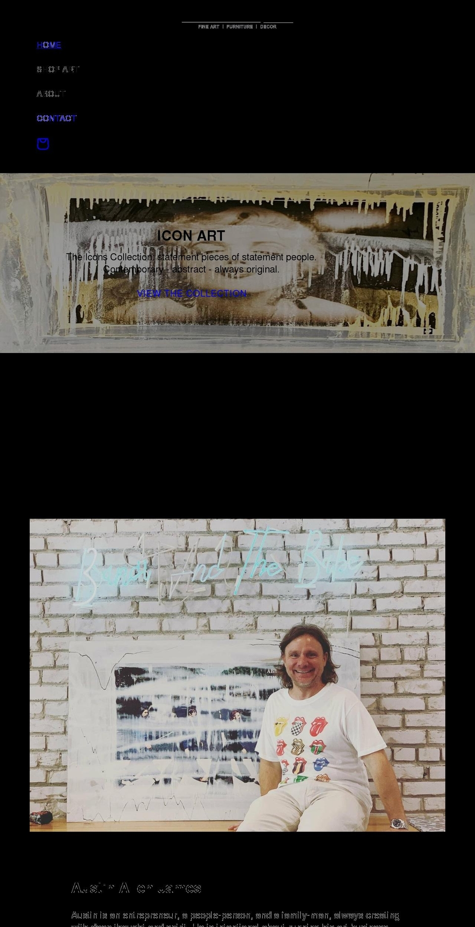 austinallenjames.com shopify website screenshot