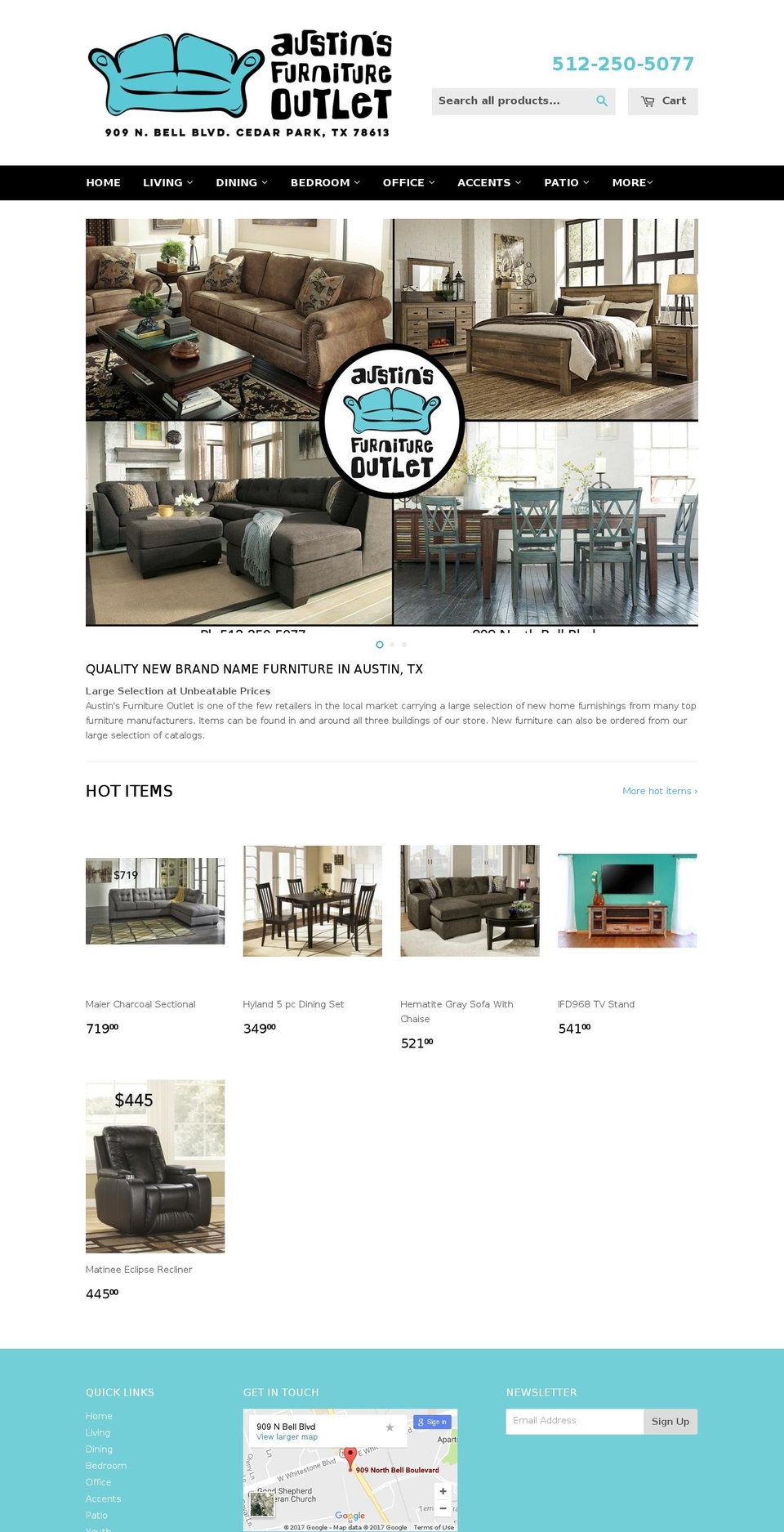austinfurnitureoutlet.com shopify website screenshot