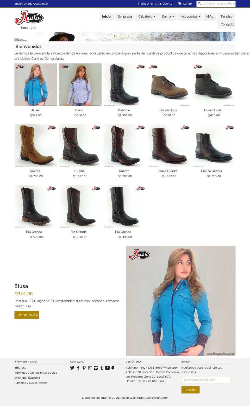 austinguate.com shopify website screenshot