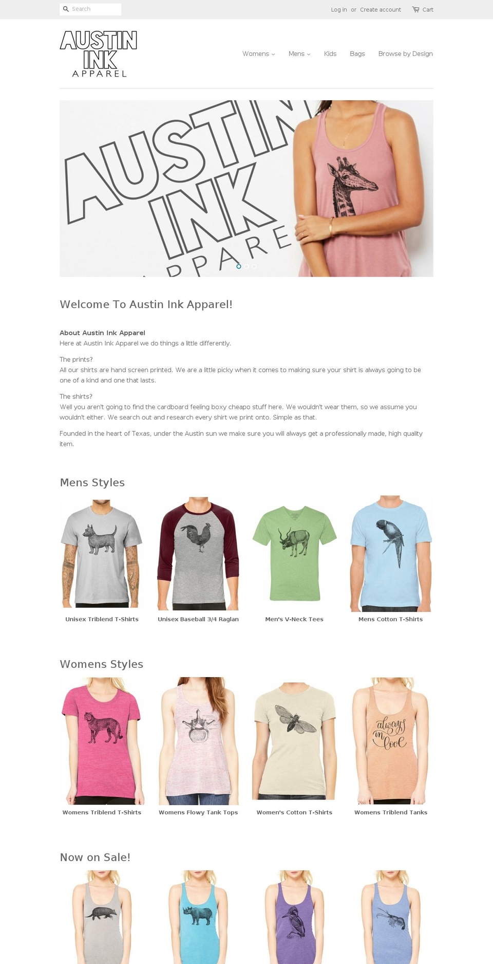 austininkapparel.com — Shopify storefront screenshot
