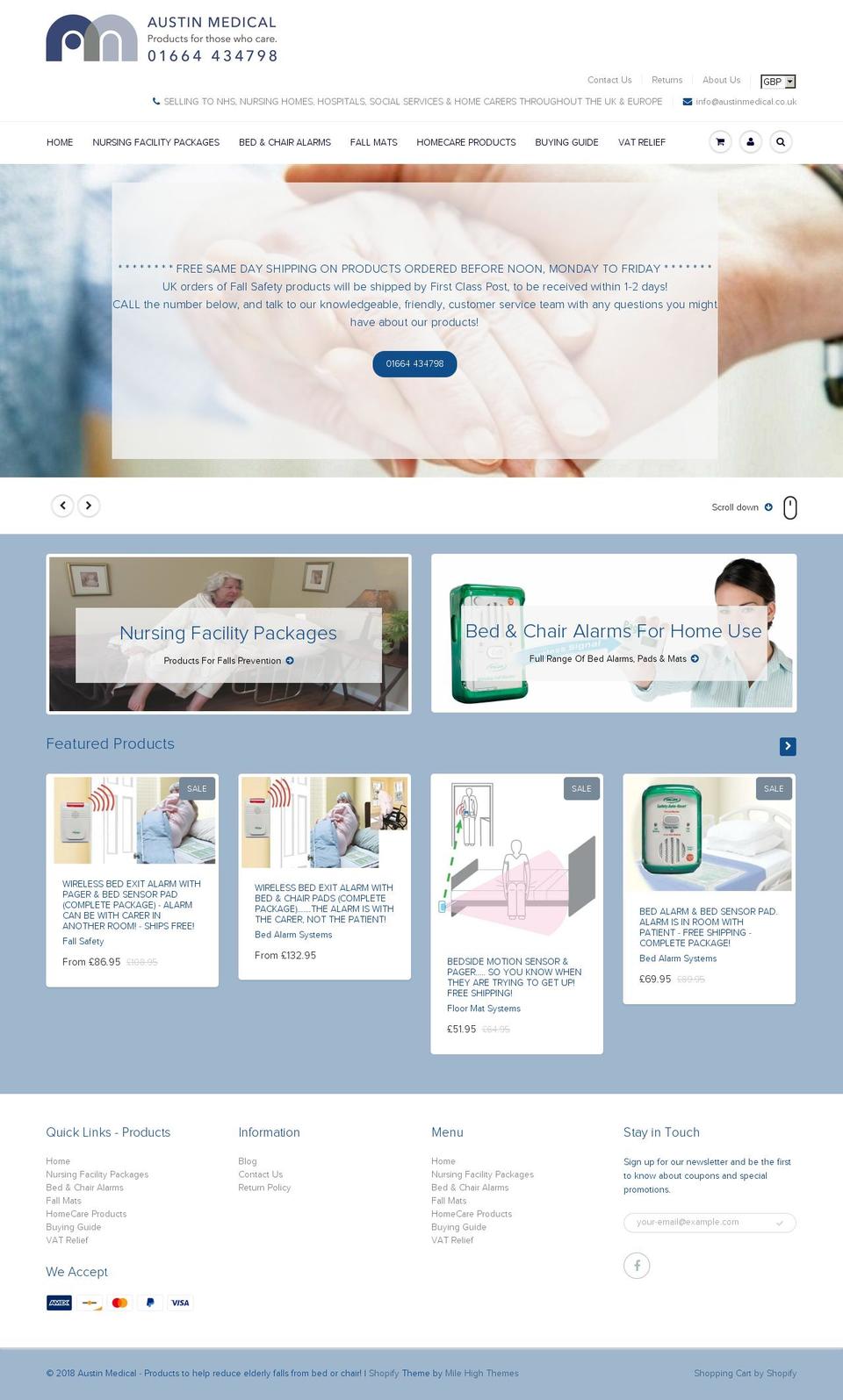 austinmedical.co.uk shopify website screenshot