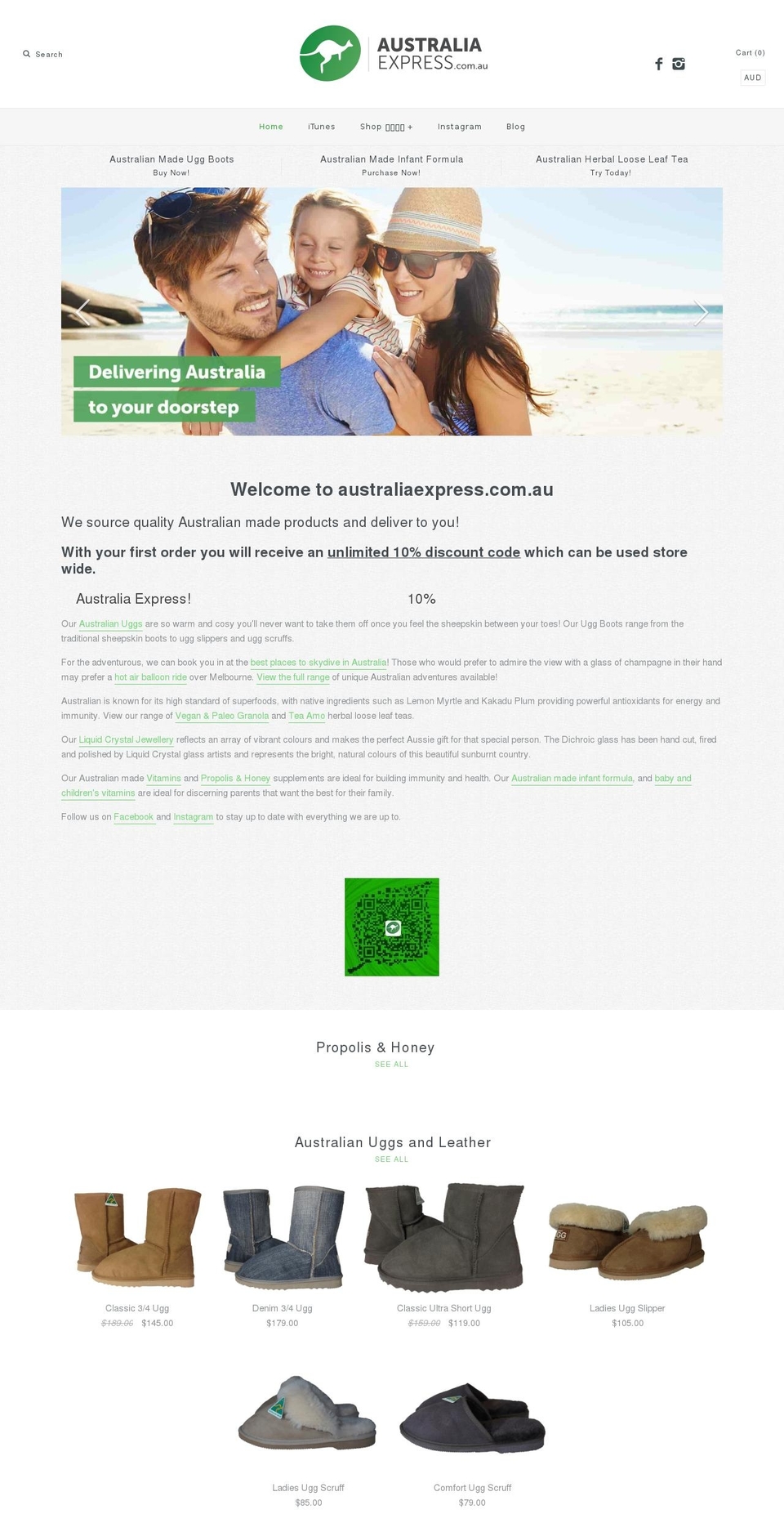 australiaexpress.com.au shopify website screenshot