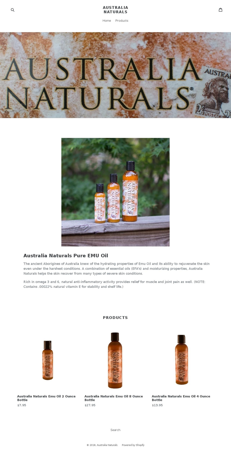 australianaturals.com — Shopify storefront screenshot