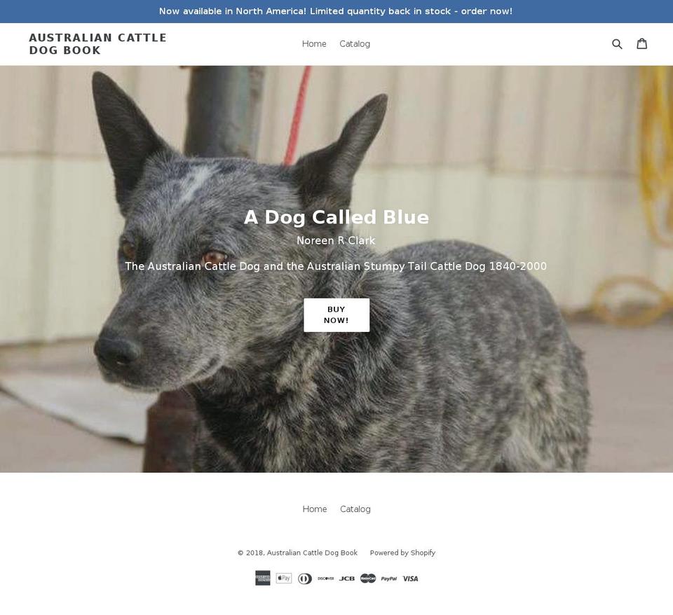 australiancattledogbook.com — Shopify storefront screenshot