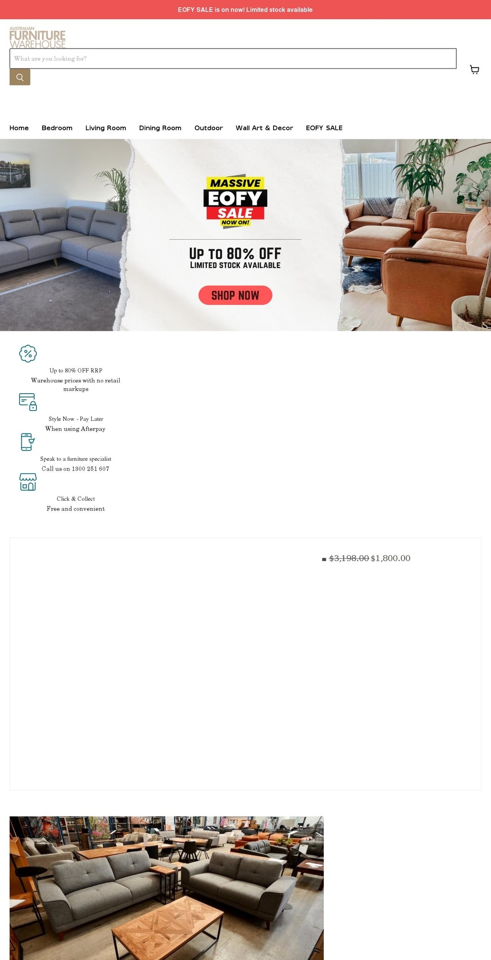 australianfurniturewarehouse.com.au shopify website screenshot