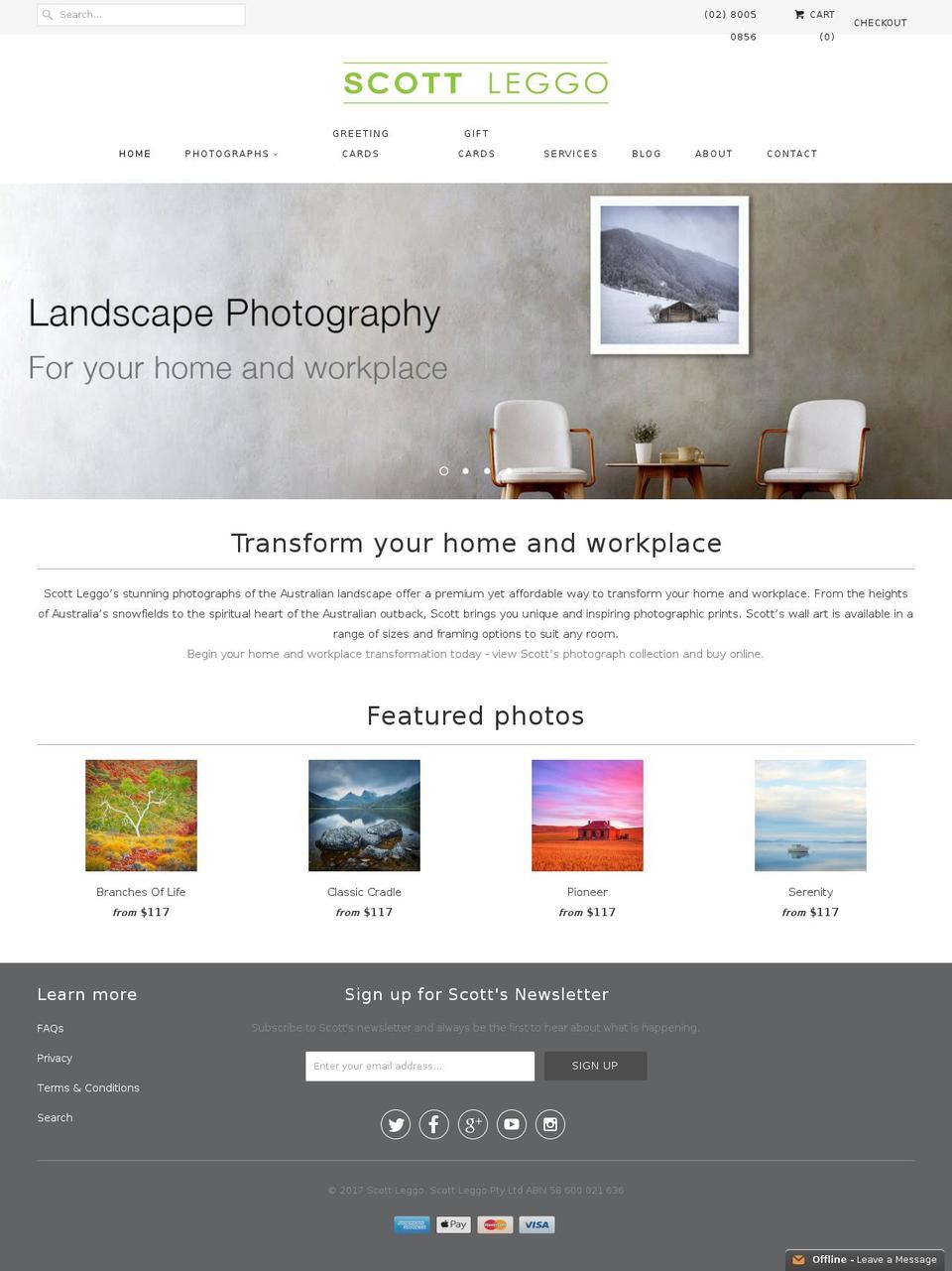 australianlandscapecalendar.com shopify website screenshot