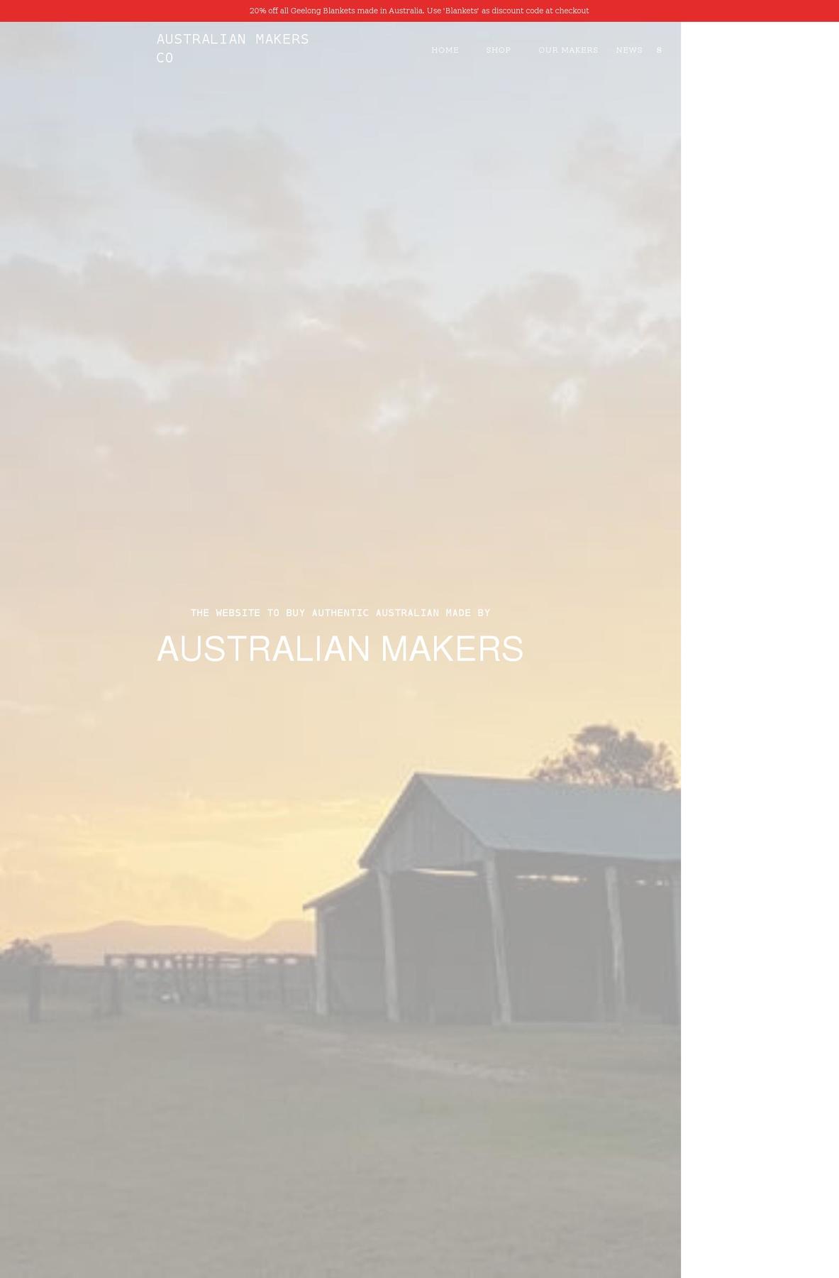 australianmakersco.com shopify website screenshot
