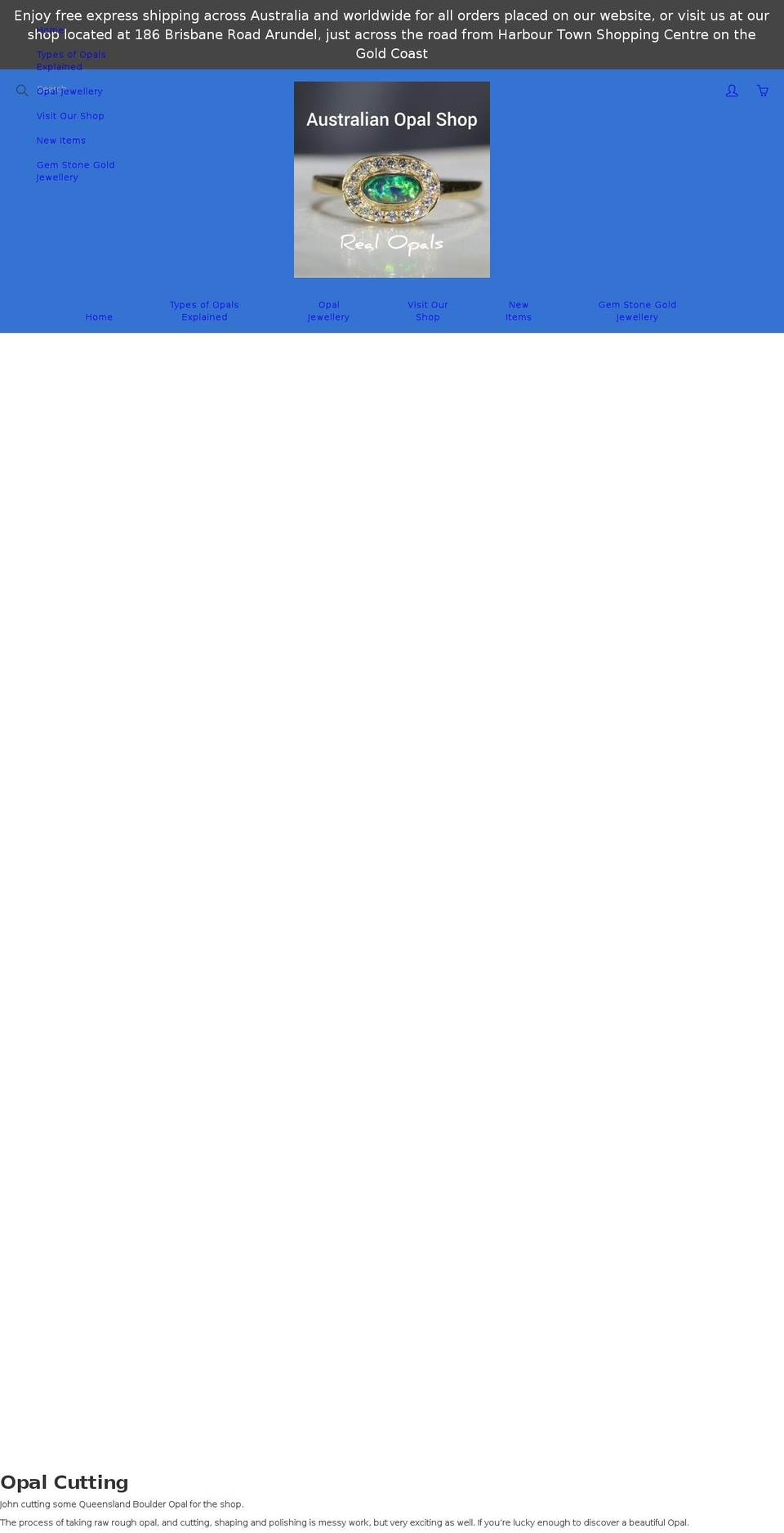 australianopalshop.com.au shopify website screenshot