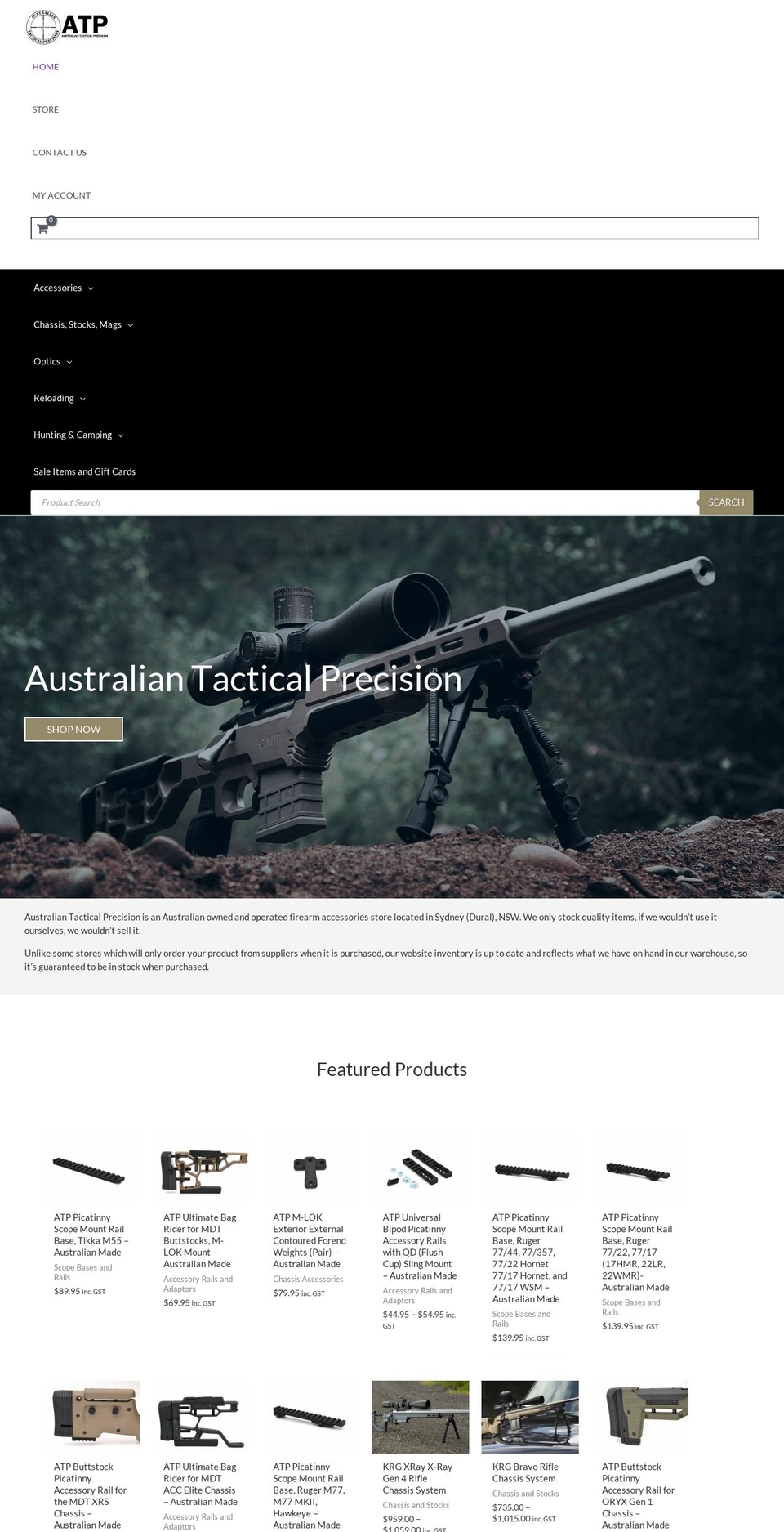 australiantacticalprecision.com.au shopify website screenshot
