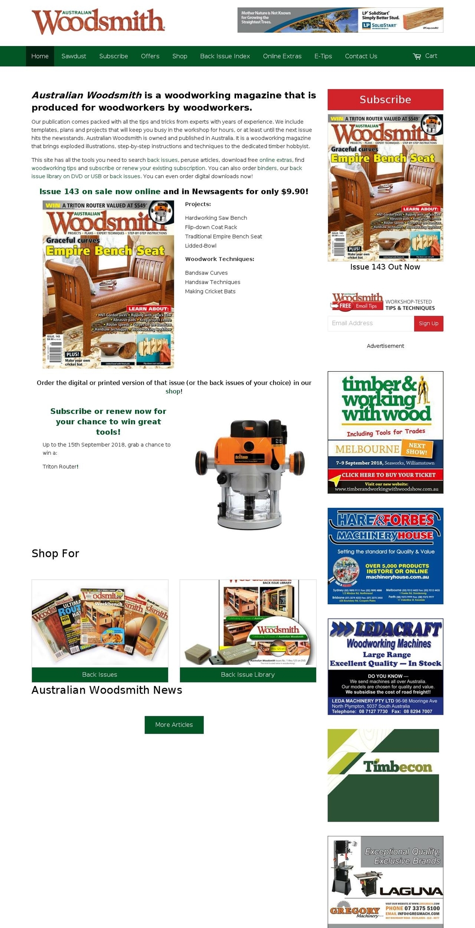 australianwoodsmith.com.au shopify website screenshot