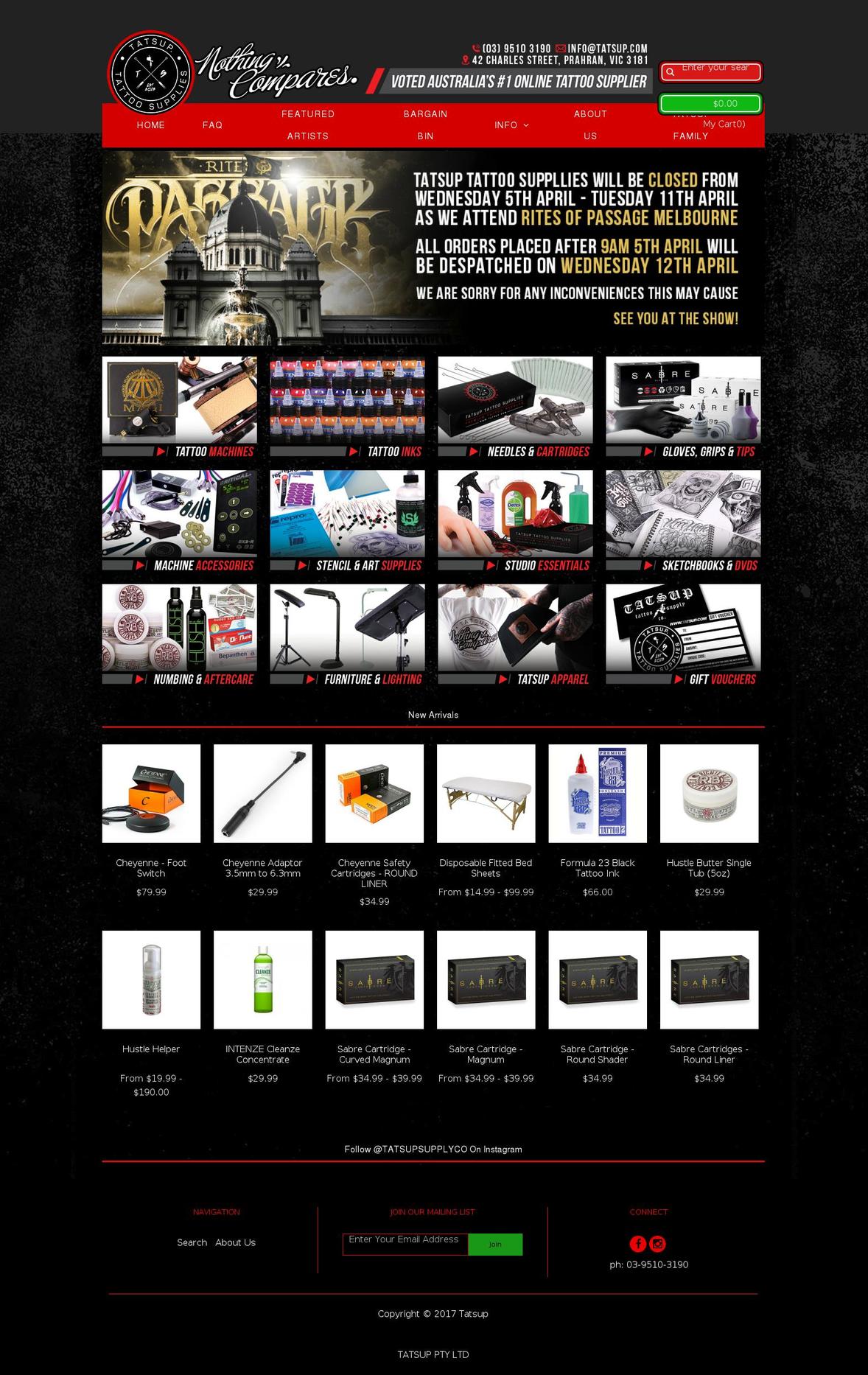 Desktop Theme Shopify theme site example australiatattoosupply.com