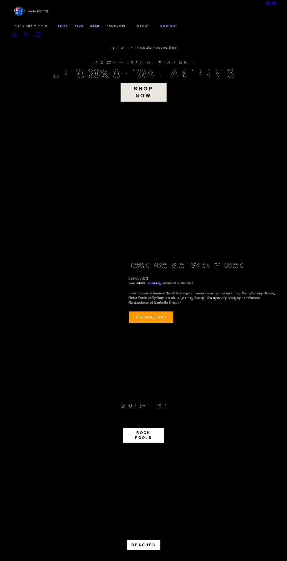 australiaunseen.com — Shopify storefront screenshot