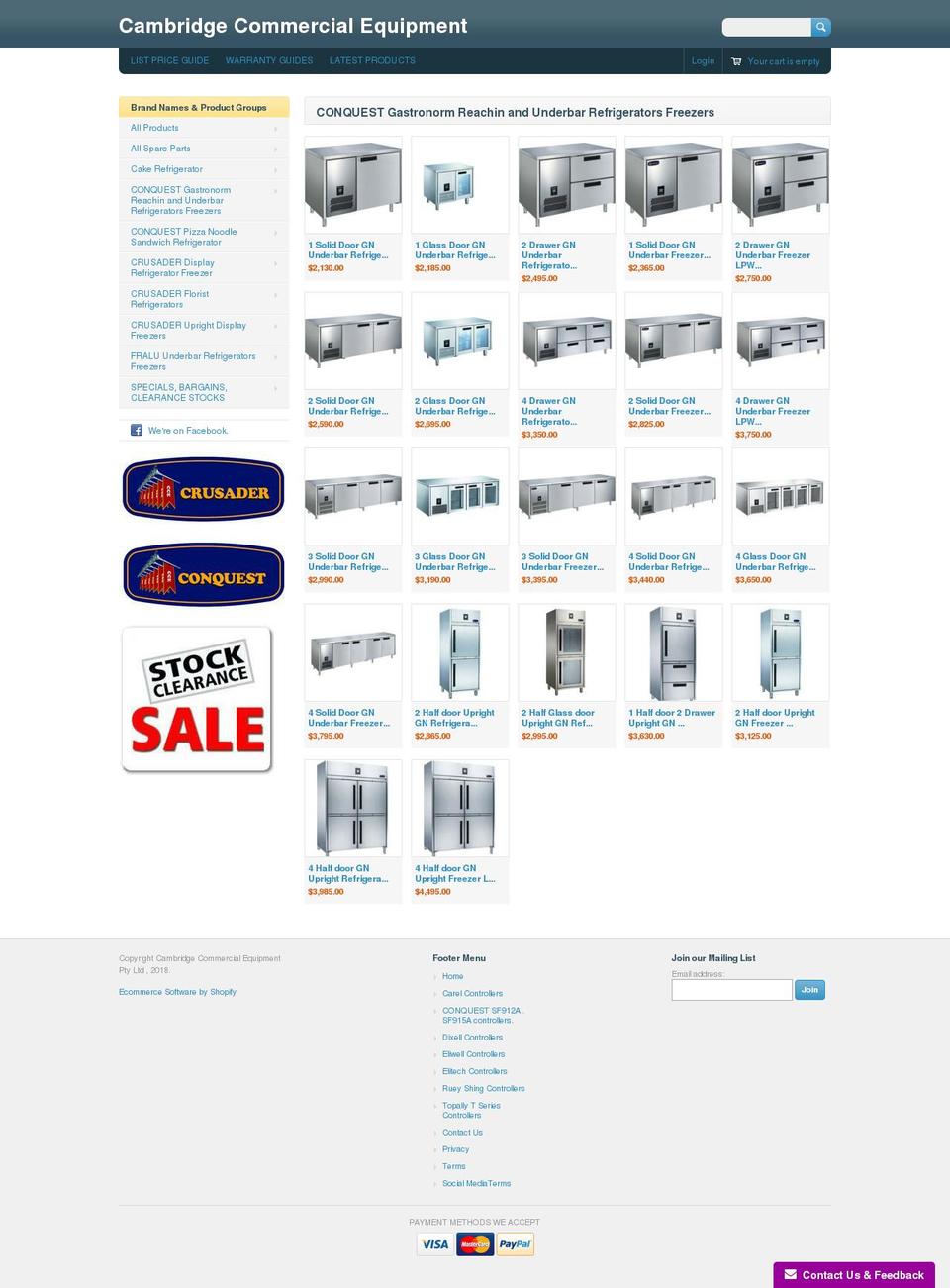 australiawiderefrigeration.com — Shopify storefront screenshot